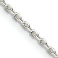 thumbnail image 1 of Sterling Silver 1.5mm Beveled Oval Cable Chain With 4In Ext. (22 X 1.5) Made In India qca050e-22, 1 of 5