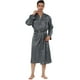 thumbnail image 1 of Bata de satén para hombre, camisón para dormir, camisón de manga larga para dormir, pijama, vestido, albornoz gris XXL, 1 of 4