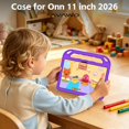 thumbnail image 3 of BMOUO Kids Case for onn 11" Core Tablet 2026 Model, Lightweight Foldable Kickstand Shockproof Handle Design Case for onn 11 Inch 2026, Purple, 3 of 6