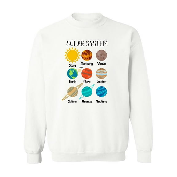 The Solar System Planets Sweatshirt Women -SPIdeals Designs, Female 5X-Large