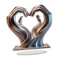 thumbnail image 4 of Estatuilla de mano de corazón, estatua de gesto de amor, adorno de escultura de mano de escritorio acrílico para baño, soporte de TV y sala de, 4 of 8