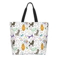 thumbnail image 1 of Easygdp Colorful Poodle Dog Bolsas Tote para Mujer, Bolsos de Hombro para Viaje, Bolsos de Mano de Gran Capacidad para Compras y Trabajo, 1 of 8
