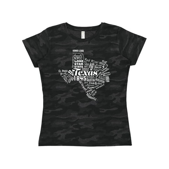 Inktastic Texas Word Salad- state outline Women's T-Shirt