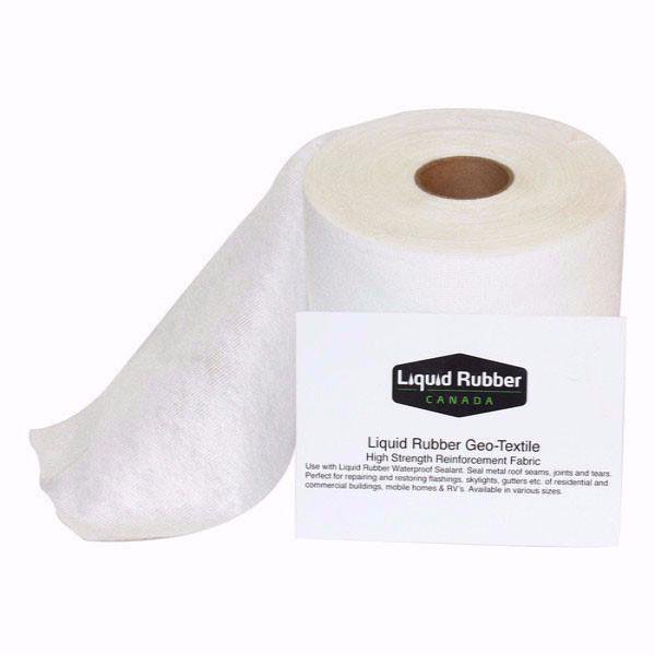 Liquid Rubber Geo-Textile - Fix Leaks - Repair and Restore - Easy to Use 4 Inch x 50 Foot Roll