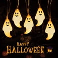thumbnail image 6 of 40 LEDs/19.69FT Halloween Ghost String Lights ,Battery Powered , for Indoor and Outdoor Halloween Decoration (Warm White), 6 of 7
