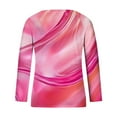 thumbnail image 4 of Craaazy Oversized Tshirts For Women Long Sleeve Blouse V-Neck Casual Pullover Tops Trendy Color Block Sweatshirt Tie Dye Shirts Gifts For Women, 4 of 5