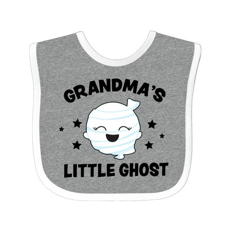

Inktastic Cute Grandma s Little Ghost with Stars Gift Baby Girl Bib