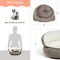 thumbnail image 4 of Best Friends by Sheri Pet Throne High Bolster Orthopedic Relief Cat and Dog Bed, Gray, Mini, 4 of 7
