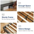 thumbnail image 3 of Twin Bed Frame, Platform Bed Frames Twin Size with Fabric Upholstered Headboard, No Box Spring Needed, Grey, 3 of 6
