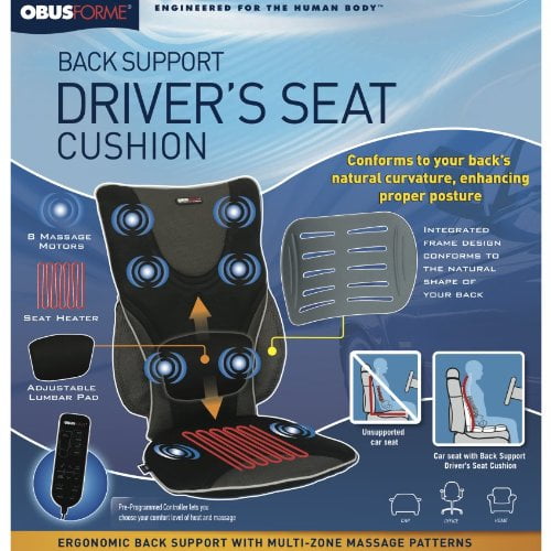 obusforme heat and massage seat cushion