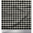 thumbnail image 1 of Soimoi Black Cotton Duck Fabric Stripe & Diamond Geometric Print Fabric by the Yard 42 Inch Wide, 1 of 3