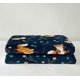 thumbnail image 4 of Plush Floral Fox Kids Blanket Soft Sherpa Throw for Queen Size Nature Themed Design in Dark Blue, 4 of 5