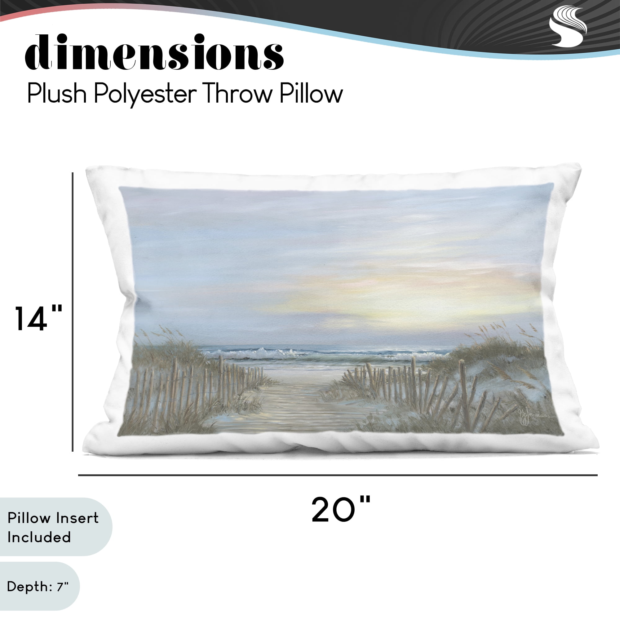 Stupell Industries Serenity Path Sunset Decorative Printed Throw Pillow, design by Georgia Janisse