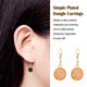 thumbnail image 3 of Qarigey 1 par de pendientes colgantes chapados en Drusy, colgantes redondos, accesorios de joyería multicolor, regalos femeninos, decoraciones para Ropa, zapatos y accesorios Miscelánea Naranja Qarigey  AP009627-06B, 3 of 6