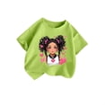 thumbnail image 3 of HABDGIKS T-Shirts pour Fille, Imprimé Graphique, Col Rond, Manches Courtes, Décontracté, 3 of 5