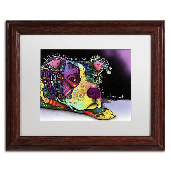Trademark Fine Art "Affection" Canvas Art by Dean Russo, White Matte, Wood Frame