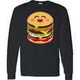 thumbnail image 3 of Inktastic Hamburger Kawaii Long Sleeve T-Shirt, 3 of 5
