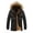 #Black, variant on DPTALR Men's Plus Size Winter Thickened Windproof and Warm Padded Coat,Dark Blue,, M