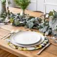 thumbnail image 2 of Spring Gnomes Round 13 Inch Placemats Set of 6, Botanical Budding Sunflowers Buffalo Plaid HeatResistant Non Slip Place Mats for Dining Table, Wipeable Braided Kitchen Table Mats for Housewarming, 2 of 9