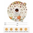 thumbnail image 6 of 13 Inch Round Placemats Set of 4, Orange Pumpkins Fall Non Slip Heat Insulation PP Table Mats, Sunflower Leaves Washable Place Mats for Kitchen Dining Party Table Decor, 6 of 7