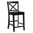 thumbnail image 2 of Home Square 2-Piece Furniture Wood 24" Counter Stool Set in Black, 2 of 11