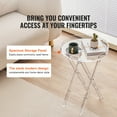 thumbnail image 2 of KFFKFF Table d'Appoint Pliable en Acrylique Transparent, Support en Acrylique avec Pieds Pliables en X, Table Basse en Acrylique Transparent pour Boissons, 2 of 9