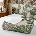 thumbnail image 4 of Manfei Botanical Flower Dahlia Twin Quilt Set 2 Pieces,Spring Garden Twin Coverlet Set,1 Bedspread and 1 Pillowcase, 4 of 7