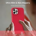 thumbnail image 3 of Silicone Case Designed for Apple iPhone 11 Pro Liquid Silicone Case, 5 in 1 Bundle Phone Case with 2 Clear Tempered Glass and 2 Camera Lens Shockproof Case for Apple iPhone 11 Pro,Red, 3 of 7