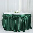thumbnail image 5 of BalsaCircle 14 feet x 29" Satin Drape Banquet Table Skirt Hunter Green, 5 of 8