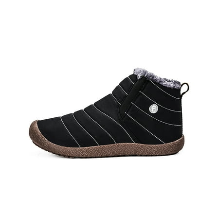 

Crocowalk Snow Boots Mens Womens Winter Ankle Boots Warm Furry Lined Booties Thickening Shoes Flat Sneakers Outdoor Booties