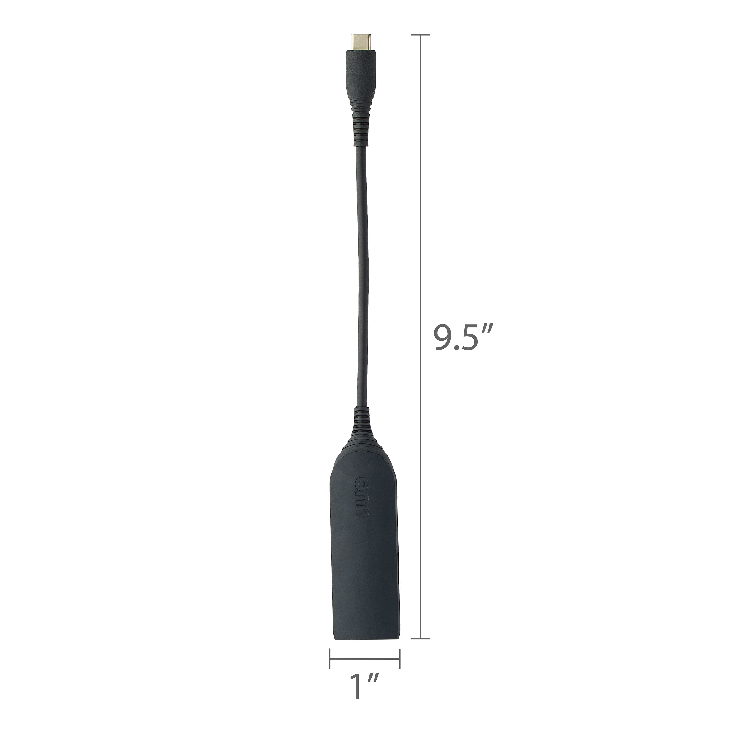 Adaptador ONN USB Tipo C 3 en 1 con cable de 4 pulgadas 7