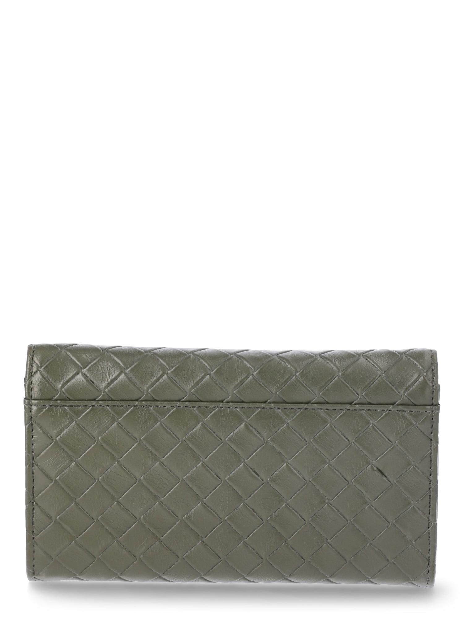 Time and Tru Women's Scarlet Envelope Wallet, Dark Olive