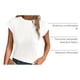 thumbnail image 4 of Blusa de Mujer PRETTYGARDEN Manga Corta Texturizada Blanca Talla L, 4 of 8