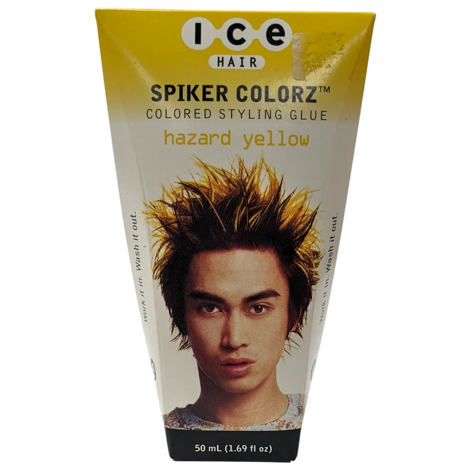Ice Hair Spiker Colorz Colored Styling Glue Hazard Yellow 1.69 oz
