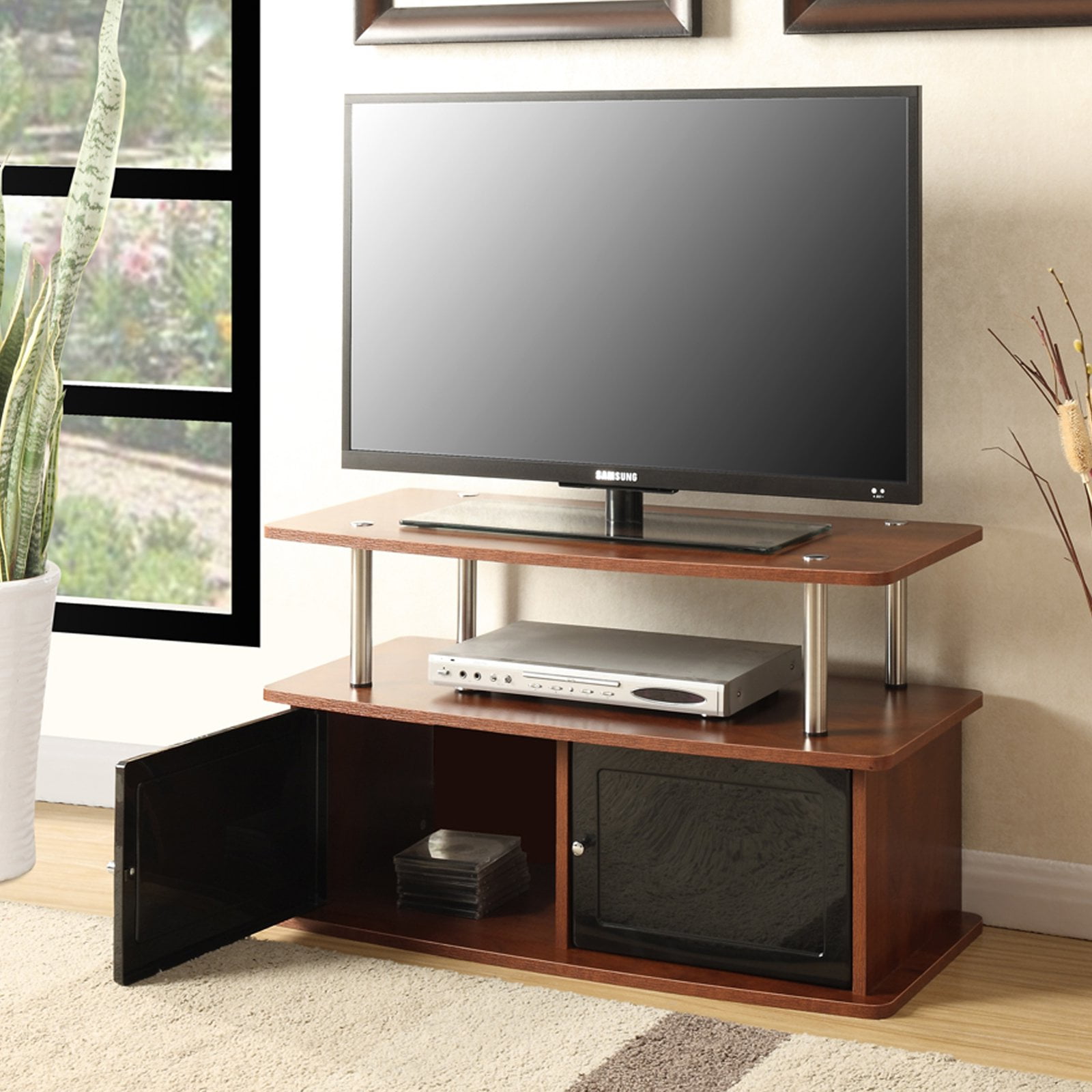 Convenience Concepts Designs2Go TV Stand with 2 Cabinets for TVs up to