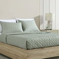 thumbnail image 4 of Noble Tencel 3 PC Queen Coverlet Set Silver Rivebrook Home Noble Tencel Collection Sage - King - 3 Piece, 4 of 5