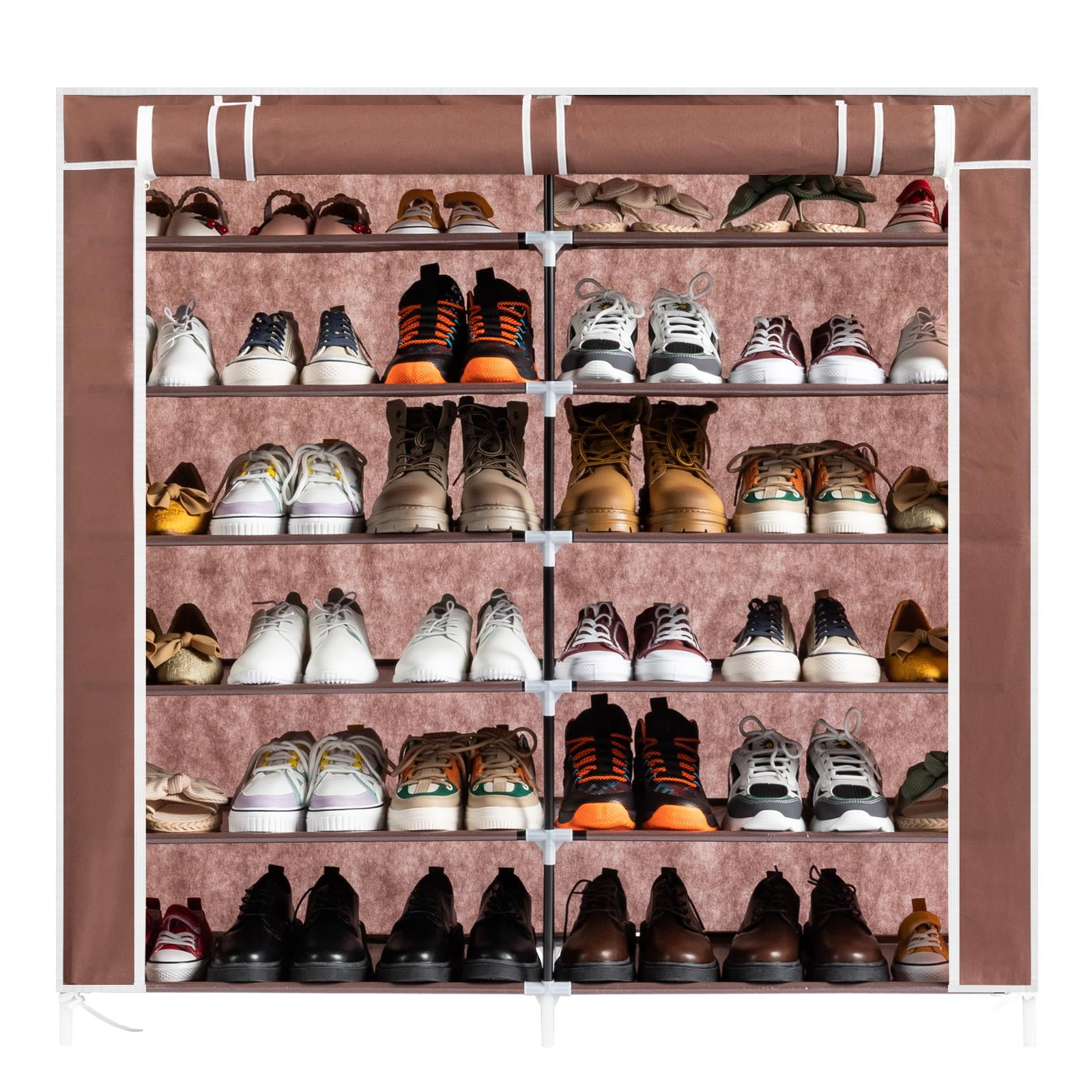 Ktaxon 6-Tier Metal Sturdy Shoe Rack Shelf Shoe Tower Stand 30- Pairs Shoe  Storage Cabinet Organizer for Closet Entryway Bedroom Living Room Home,  Black Finish 