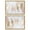 Gold Frame, variant on Art Remedy Modern Boho Canvas, 36" x 24", White Frame, Rustic Elegance II Set