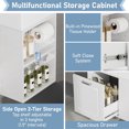 thumbnail image 4 of 21.8" Bathroom Vanity with Sink Combo, Wall Mounted Floating Bathroom Cabinet with 1 Soft-Close Drawer, Toilet Paper Holder and Adjustable Shelf, White, 4 of 9