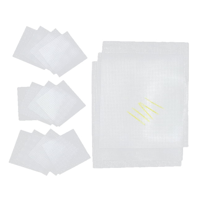 Mesh Plastic Canvas Square and Rectangle Shape Clear Plastic Canvas, Sewing Needles Tools for Embroidery Canvas Craft, DIY Crochet Projects