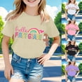 thumbnail image 3 of FUZHIQ Boys First Day Of Kindergarten Shirt Relaxed Fit Funny Prints Back To School Shirt Boys Kids Cotton Blend School Short Sleeve Top, 3 of 5