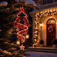 thumbnail image 3 of ZENVIVE Christmas Magic Spiral Hanging LED Lights, Hanging Xmas Decoration with Spiral Lights for Porch Entryway Doorway & Outdoor Holiday Decor, 7.8"(Holiday Guardian), 3 of 7