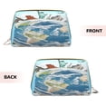 thumbnail image 3 of Picia World Travel Print Leather Makeup Bag Make Up Bag Travel Toiletry Bag for Her Girlfriend Teacher Teen Girl Gifts, 3 of 8