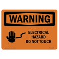 thumbnail image 1 of SignMission OS-WS-A-1824-L-12587 18 x 24 in. OSHA Warning Sign - Electrical Hazard Do Not Touch, 1 of 1