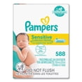 thumbnail image 2 of Pampers 80715533 1-Ply 6.7 in. x 7 in. Sensitive Baby Wipes - Unscented, White (7/Carton), 2 of 4