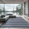 thumbnail image 2 of ODIKA Striped Geometric Ticking Pinstripe Contemporary Cabana Playroom for Dining Room, Large Office, Lounge, Non-Slip Chair-Friendly, 2 of 7