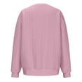 thumbnail image 4 of Timegard Womens Long Sleeve Tops Crewneck Drop Shoulder Solid Color Pullover Fall Casual Loose Blouse, 4 of 6