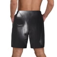 thumbnail image 4 of Uemuo Mystical Masked Figure Monochrome Pattern Mens Swim Trunks Quick Dry Board Shorts with Mesh Lining, Stretch Beach Shorts Quick Dry No-Chafing Board Shorts-X-Large, 4 of 9