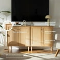 thumbnail image 2 of EYYTHUNG Storage Cabinet Set of 3 with Rattan Doors, Farmhouse Sideboard Cabinet Accent, Natural Oak, 2 of 6