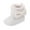 White, variant on Baby Boys Girls Snow Boots Toddler Winter Warm Plush Lining Boots Infant Anti-Slip Soft Walker Shoes Gray,12